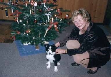 [Mille and her mum at Christmas]